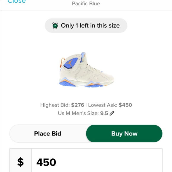 Jordan 7 pacific blue